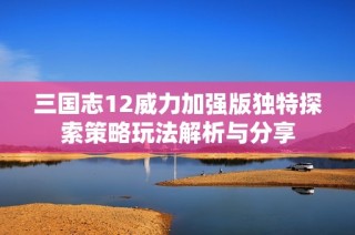 三国志12威力加强版独特探索策略玩法解析与分享