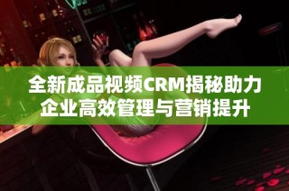 全新成品视频CRM揭秘助力企业高效管理与营销提升