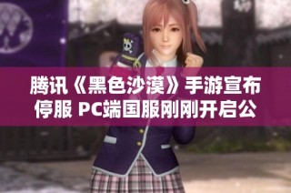 腾讯《黑色沙漠》手游宣布停服 PC端国服刚刚开启公测不久