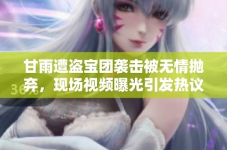 甘雨遭盗宝团袭击被无情抛弃，现场视频曝光引发热议