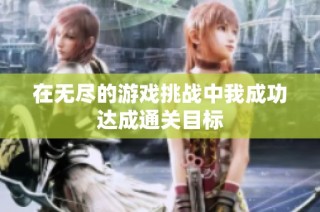 在无尽的游戏挑战中我成功达成通关目标