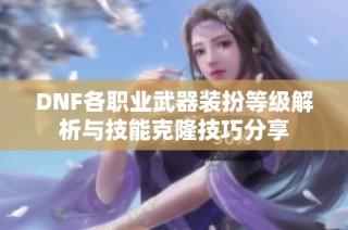 DNF各职业武器装扮等级解析与技能克隆技巧分享