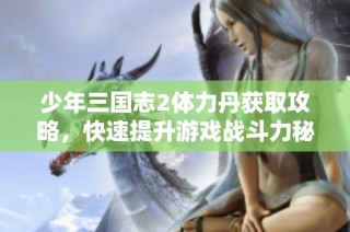少年三国志2体力丹获取攻略，快速提升游戏战斗力秘诀揭秘