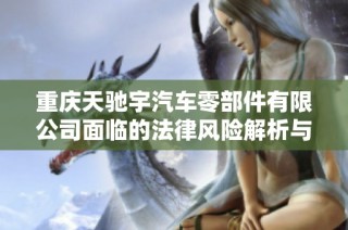 重庆天驰宇汽车零部件有限公司面临的法律风险解析与应对策略探讨