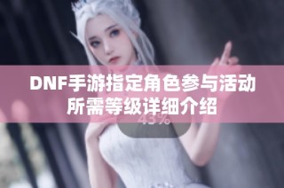 DNF手游指定角色参与活动所需等级详细介绍