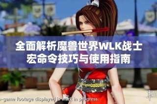 全面解析魔兽世界WLK战士宏命令技巧与使用指南