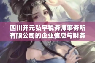 四川开元弘宇税务师事务所有限公司的企业信息与财务服务概览