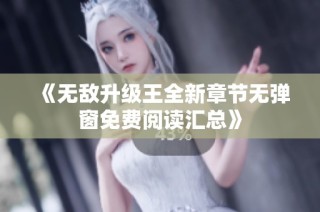 《无敌升级王全新章节无弹窗免费阅读汇总》