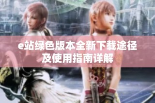 e站绿色版本全新下载途径及使用指南详解