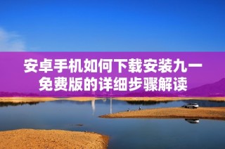 安卓手机如何下载安装九一免费版的详细步骤解读