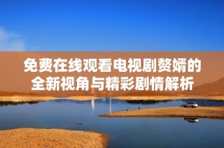 免费在线观看电视剧赘婿的全新视角与精彩剧情解析