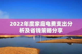 2022年度家庭电费支出分析及省钱策略分享