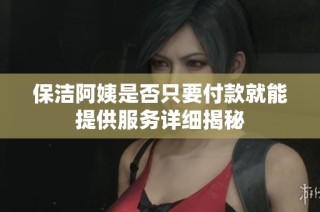 保洁阿姨是否只要付款就能提供服务详细揭秘