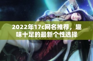 2022年17c网名推荐，趣味十足的最新个性选择