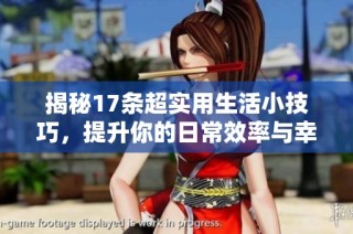 揭秘17条超实用生活小技巧，提升你的日常效率与幸福感