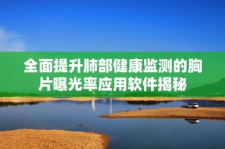 全面提升肺部健康监测的胸片曝光率应用软件揭秘