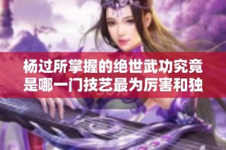 杨过所掌握的绝世武功究竟是哪一门技艺最为厉害和独特