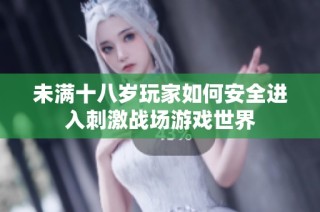 未满十八岁玩家如何安全进入刺激战场游戏世界