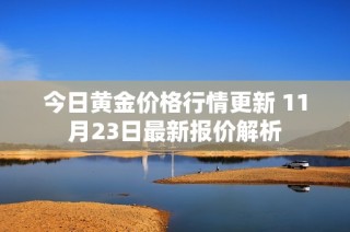 今日黄金价格行情更新 11月23日最新报价解析
