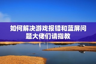 如何解决游戏报错和蓝屏问题大佬们请指教