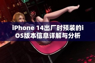 iPhone 14出厂时预装的iOS版本信息详解与分析