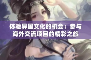 体验异国文化的机会：参与海外交流项目的精彩之旅