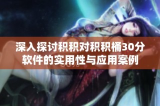 深入探讨积积对积积桶30分软件的实用性与应用案例
