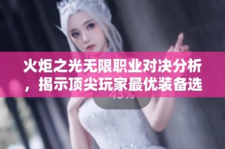 火炬之光无限职业对决分析，揭示顶尖玩家最优装备选择与强势职业攻略