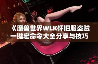 《魔兽世界WLK怀旧服盗贼一键宏命令大全分享与技巧解析》