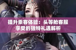 提升乘客体验：头等舱客服享受的独特礼遇解析
