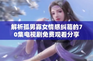 解析孤男寡女情感纠葛的70集电视剧免费观看分享