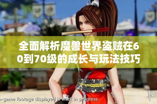 全面解析魔兽世界盗贼在60到70级的成长与玩法技巧