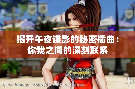 揭开午夜谍影的秘密插曲：你我之间的深刻联系