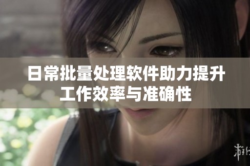 日常批量处理软件助力提升工作效率与准确性