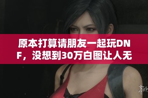 原本打算请朋友一起玩DNF，没想到30万白图让人无奈