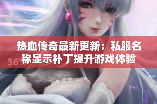 热血传奇最新更新：私服名称显示补丁提升游戏体验