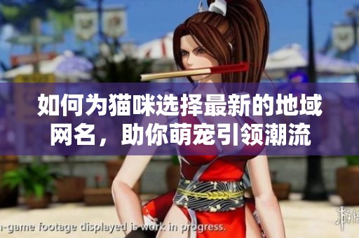 如何为猫咪选择最新的地域网名，助你萌宠引领潮流