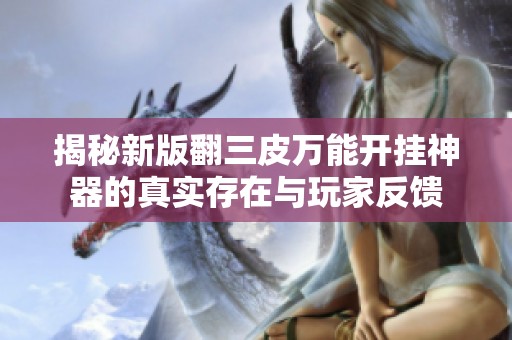 揭秘新版翻三皮万能开挂神器的真实存在与玩家反馈