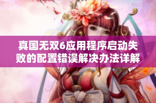 真国无双6应用程序启动失败的配置错误解决办法详解