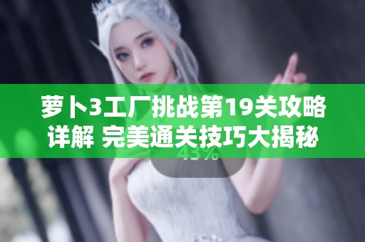 萝卜3工厂挑战第19关攻略详解 完美通关技巧大揭秘