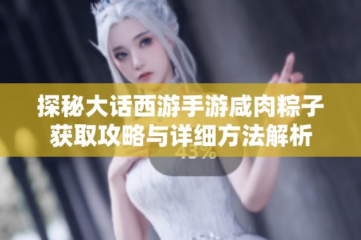 探秘大话西游手游咸肉粽子获取攻略与详细方法解析