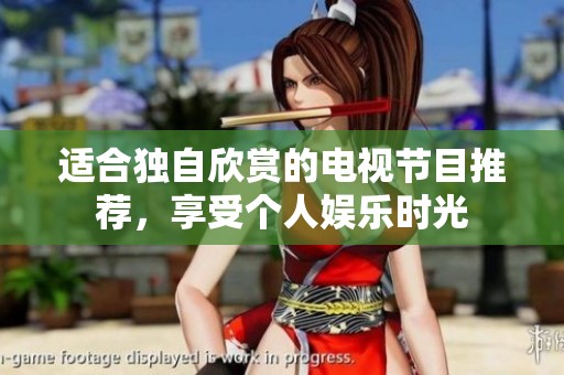 适合独自欣赏的电视节目推荐，享受个人娱乐时光