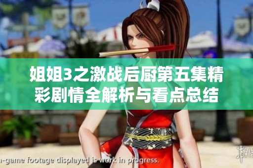 姐姐3之激战后厨第五集精彩剧情全解析与看点总结