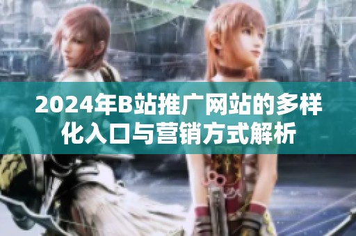 2024年B站推广网站的多样化入口与营销方式解析