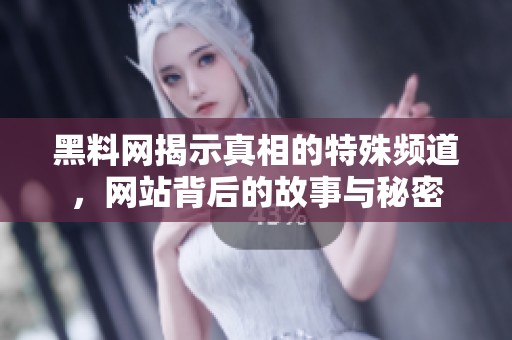 黑料网揭示真相的特殊频道，网站背后的故事与秘密