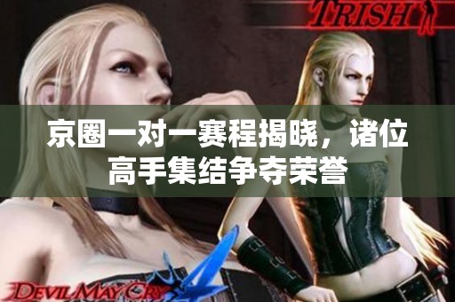 京圈一对一赛程揭晓，诸位高手集结争夺荣誉