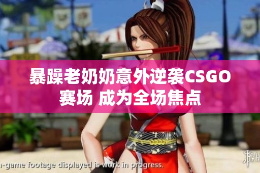 暴躁老奶奶意外逆袭CSGO赛场 成为全场焦点