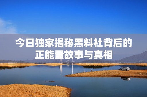 今日独家揭秘黑料社背后的正能量故事与真相