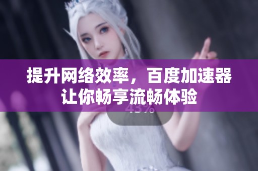 提升网络效率，百度加速器让你畅享流畅体验