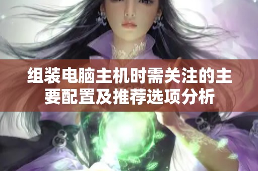 组装电脑主机时需关注的主要配置及推荐选项分析